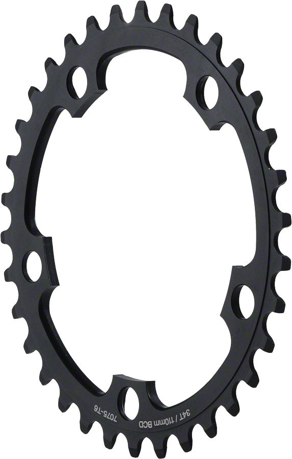 Dimension 34t x 110mm Middle Chainring Black