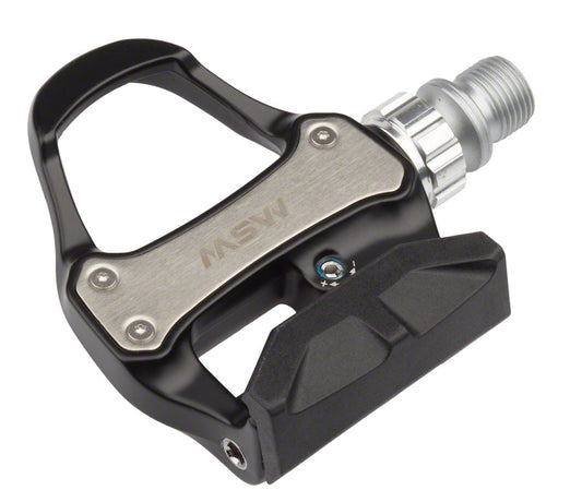 MSW RP-200 SingleSided Road Clipless Pedal 3bolt Cleats Sealed Bearings Black/Silver