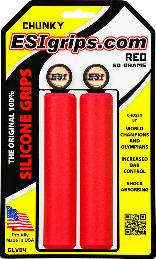 ESI 32mm Chunky Silicone Grips: Red