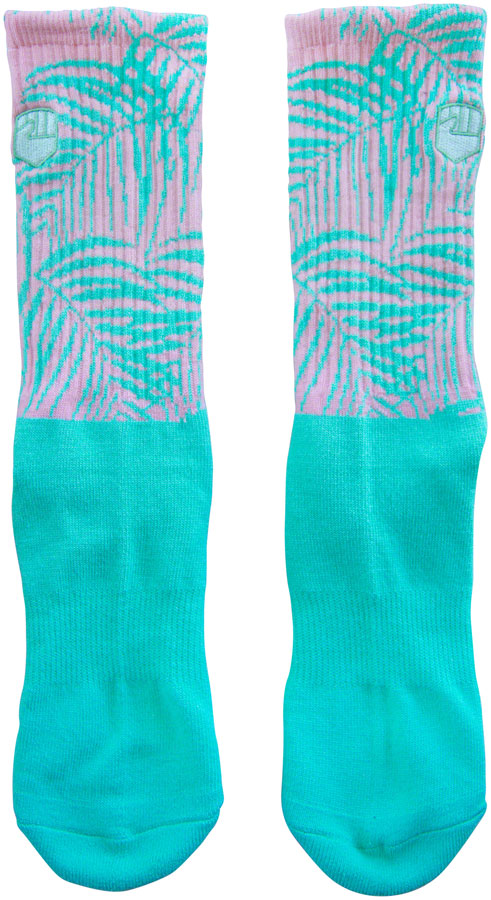 Fist Handwear The Palm Crew Sock - Green/Pink, Medium