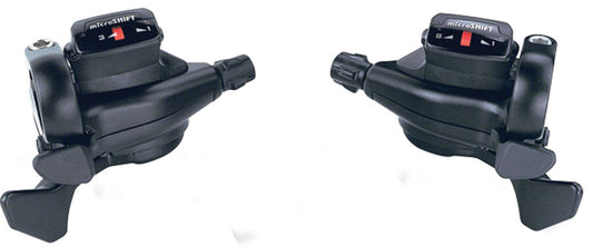 microSHIFT TS71 Thumb Tap Shifter Set, 8-Speed, Triple, Optical Gear Indicator, Shimano Compatible