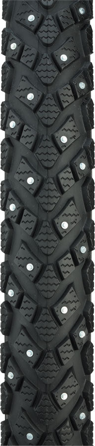 Schwalbe Marathon Winter Plus Tire: 26 x 2.00", Wire Bead, Performance Line, Winter Compound, SmartGuard, TwinSkin, 200 Steel Studs, Black/R