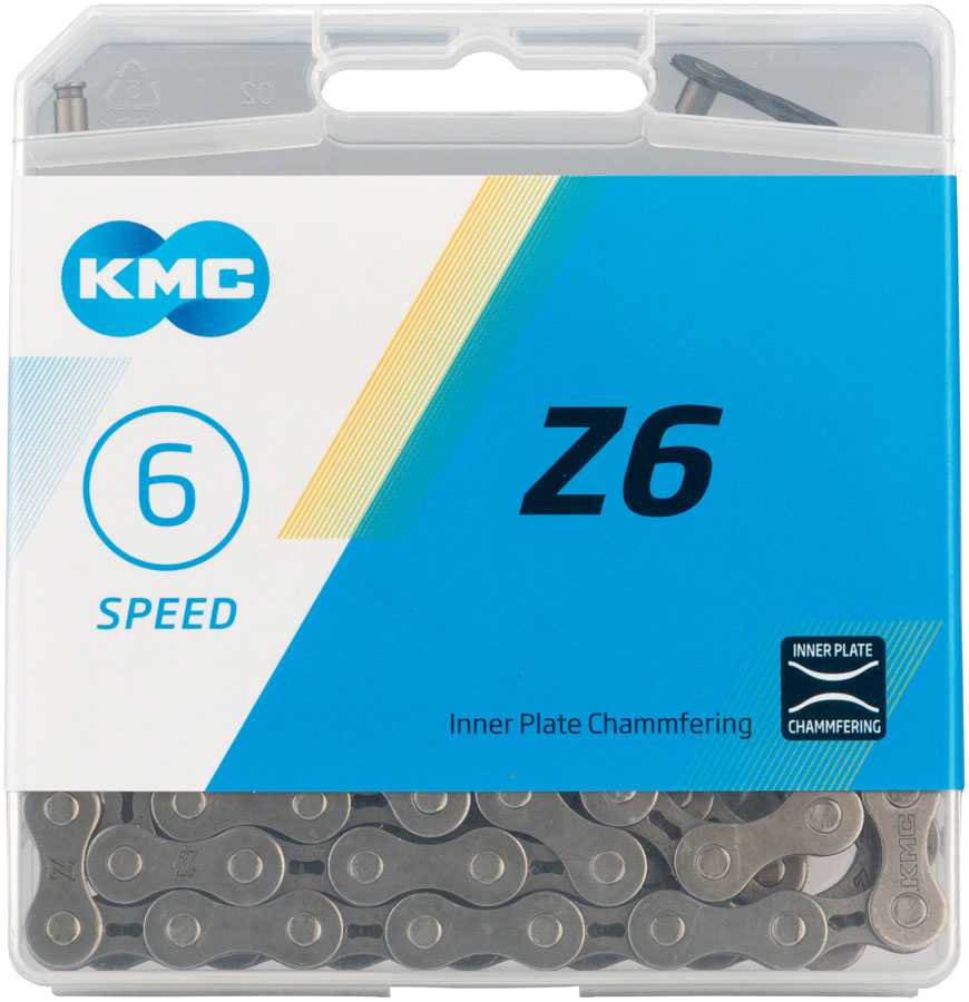 KMC Z6 6, 7 Speed 116 Links Chain Gray